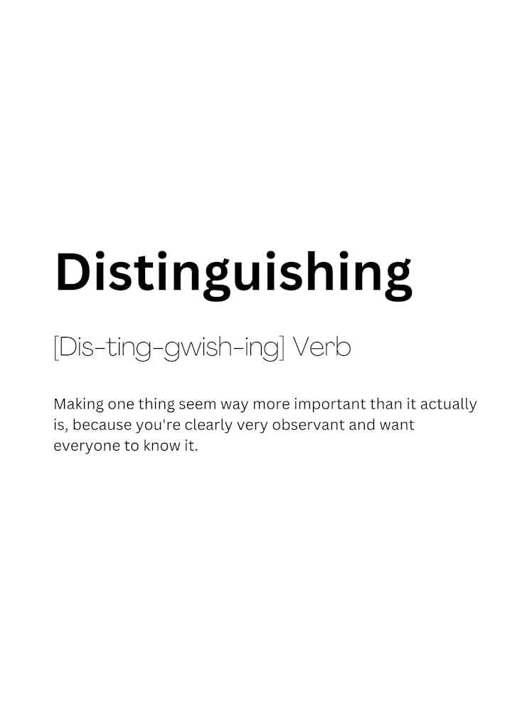 Distinguishing Definition Meaning 1
