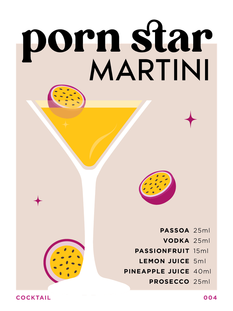 Porn Star Martini in Beige Cocktail Recipe