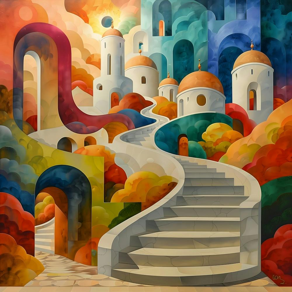 Stairway To Heaven, Pop Surrealism, Lowbrow