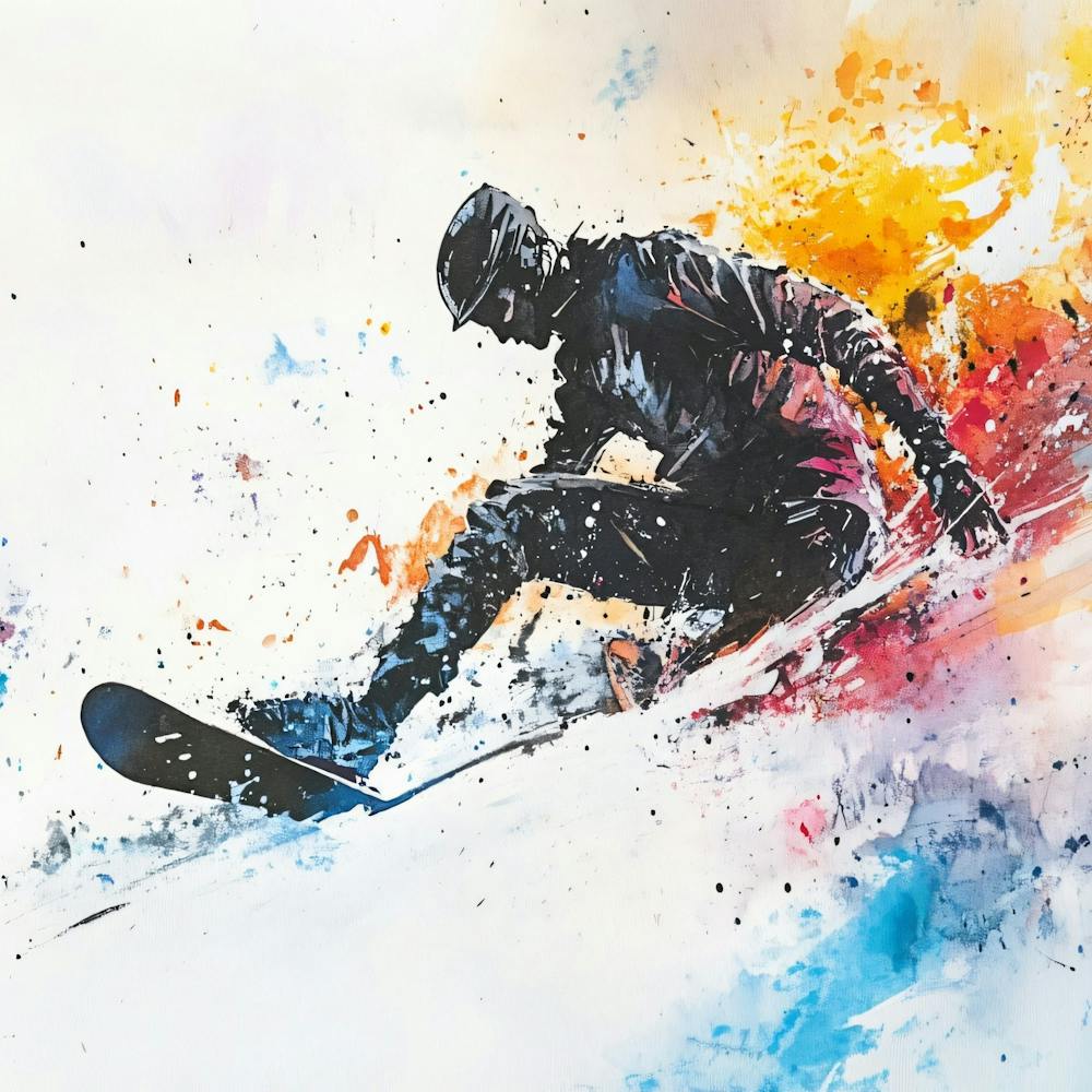 Peinture de Snowboarder