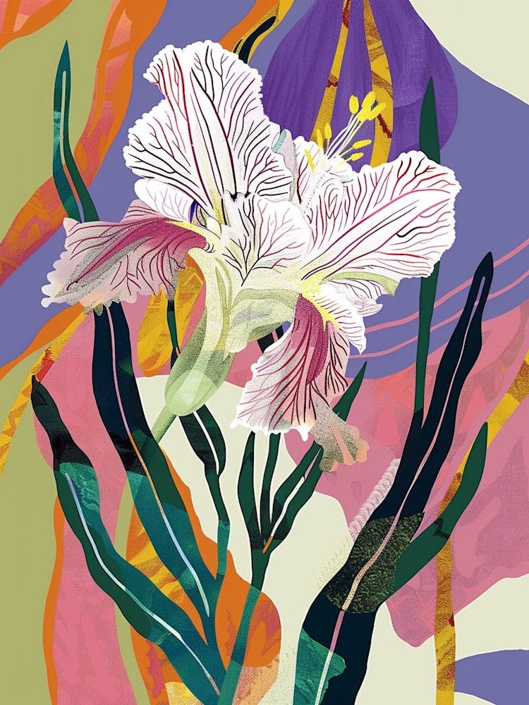 Colourful Flower Illustration Lisianthus 3