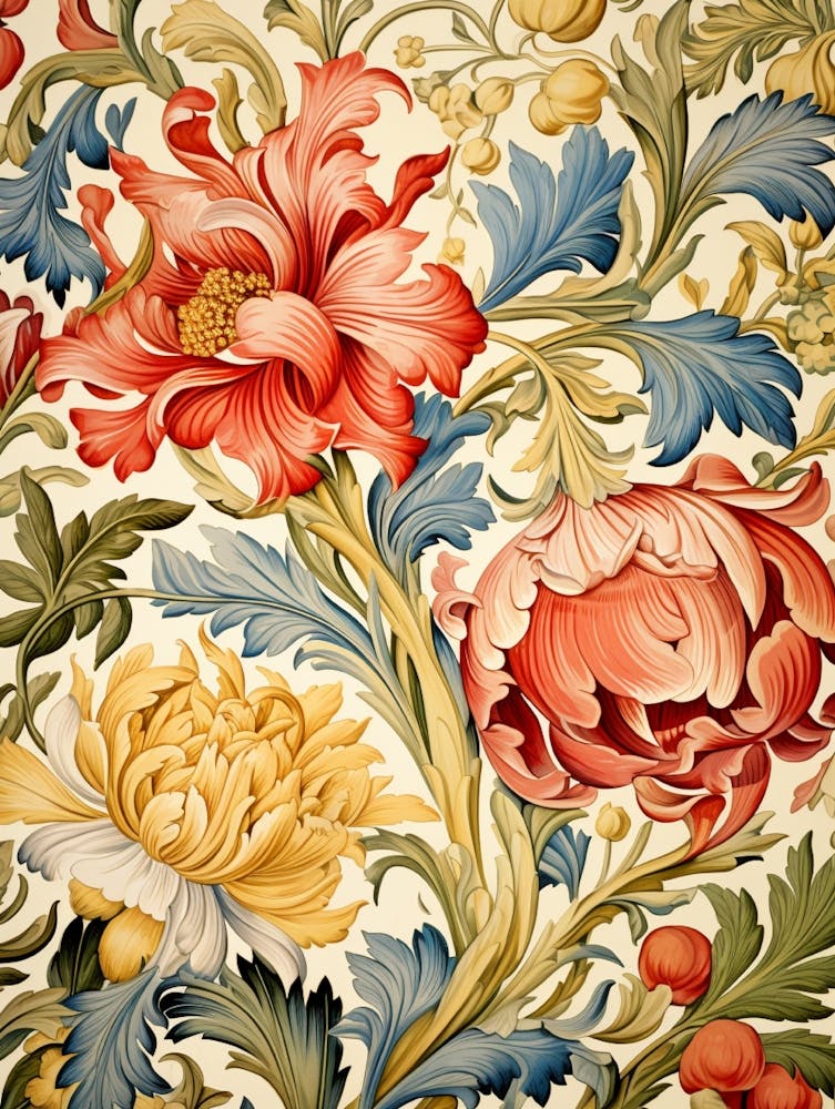 Florale Tapete 223