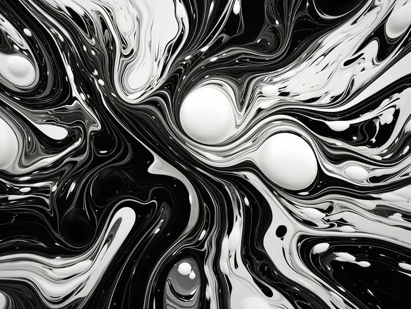 Fluid Dynamics Abstract Black And White 6