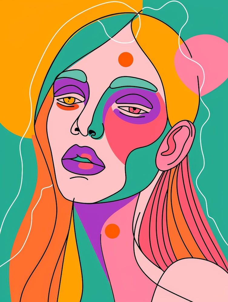 Abstract Portrait Of A Woman 90