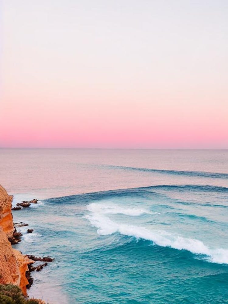 Cala Conta Beach, Ibiza, Spain Pink Photography 1