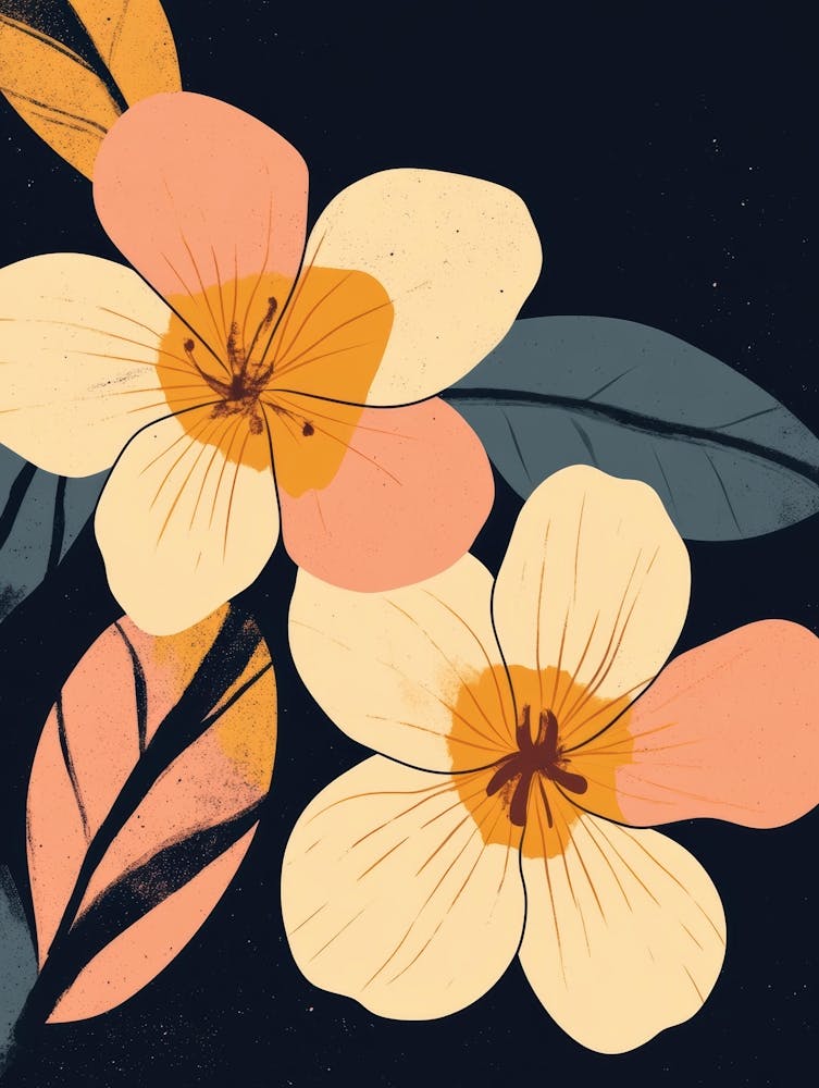 Flowers On A Black Background 11