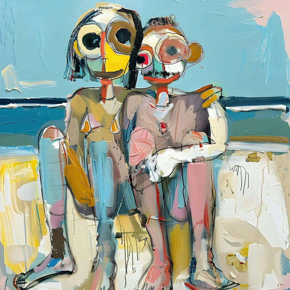 Seaside Sentiments: Embracing the Horizons Together