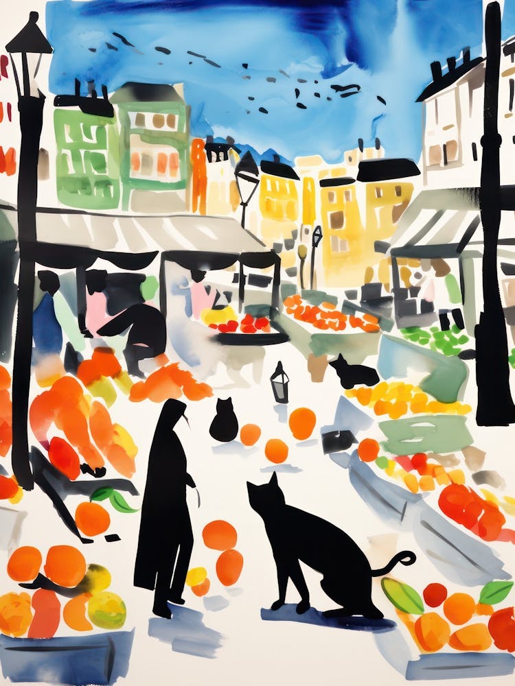The Food Market In Stockholm 3 Illustration