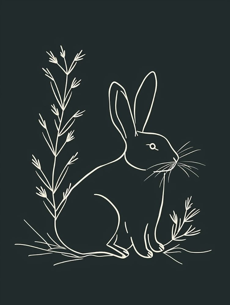 Polish Rabbit Minimalist Illustration 1 Art Print by Ritual Art Prints ...