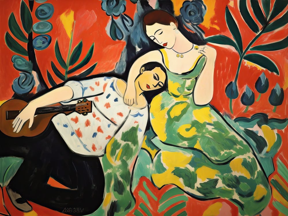 The Musician, Matisse Style Painting
