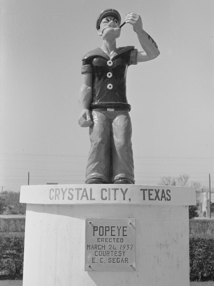 Untitled Photo, Possibly Related To Monument Erected To Popeye, Crystal City, Texas,This Is In The Spinach