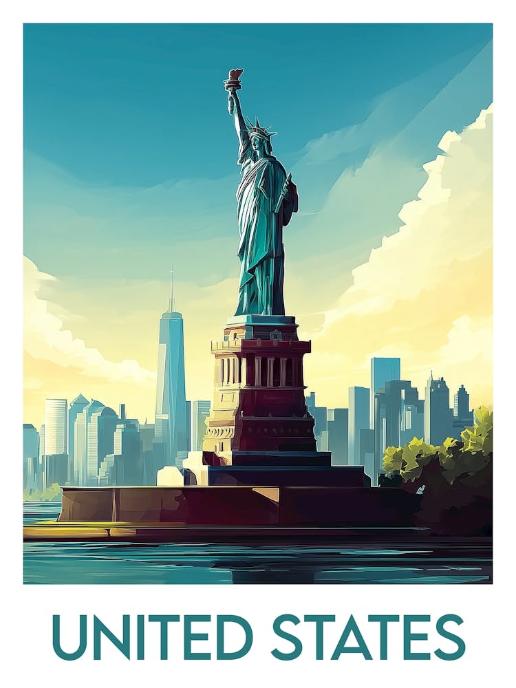 Affiche de voyage United States