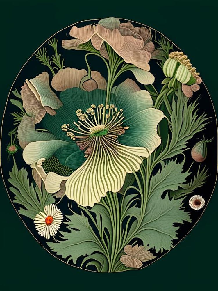 Anemone Wildflower Vintage Botanical 2