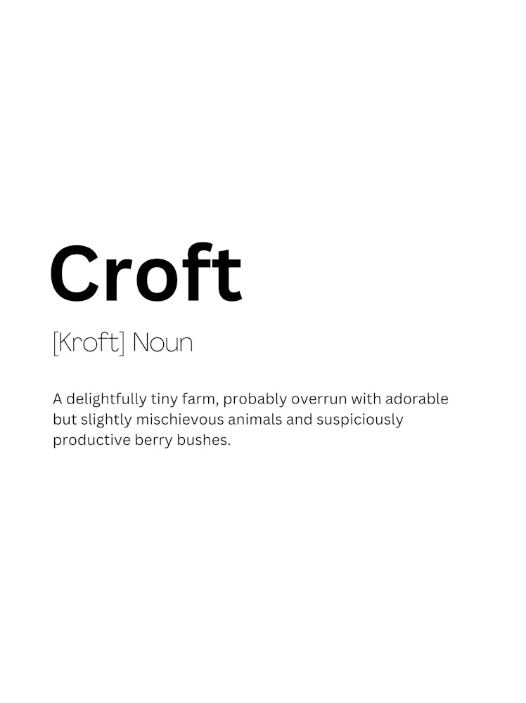 Croft Definition Meaning