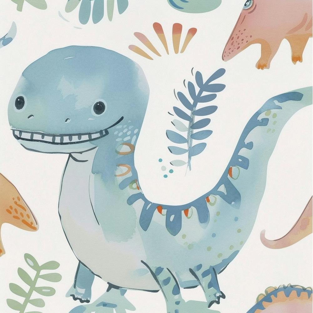 Cute Dinosaur Watercolour Style 1