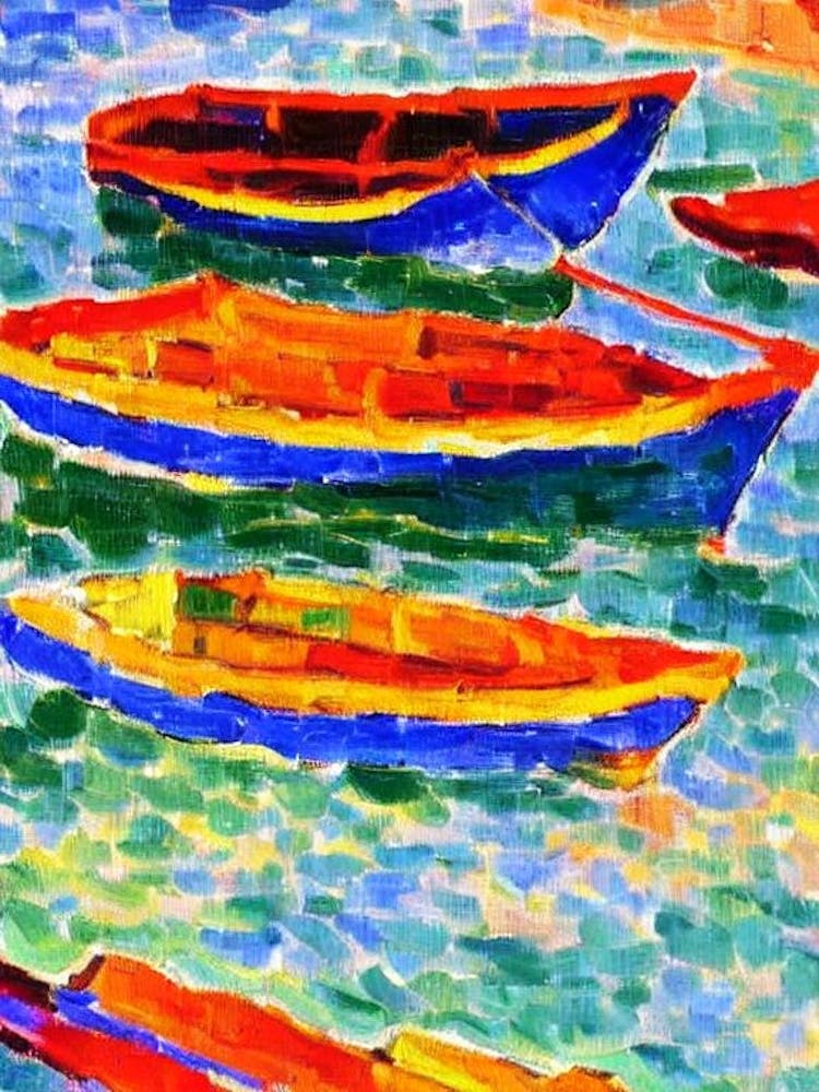 Port Of Chennai India Brushwork Painting harbour