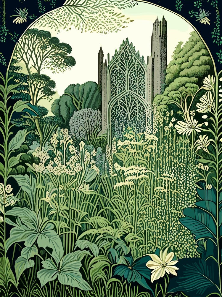 Jardins de l'Abbaye de Tresco, Royaume-Uni - Botanique Vintage