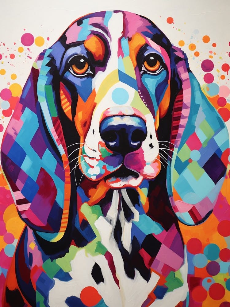 Basset Hound Pop Art Inspired