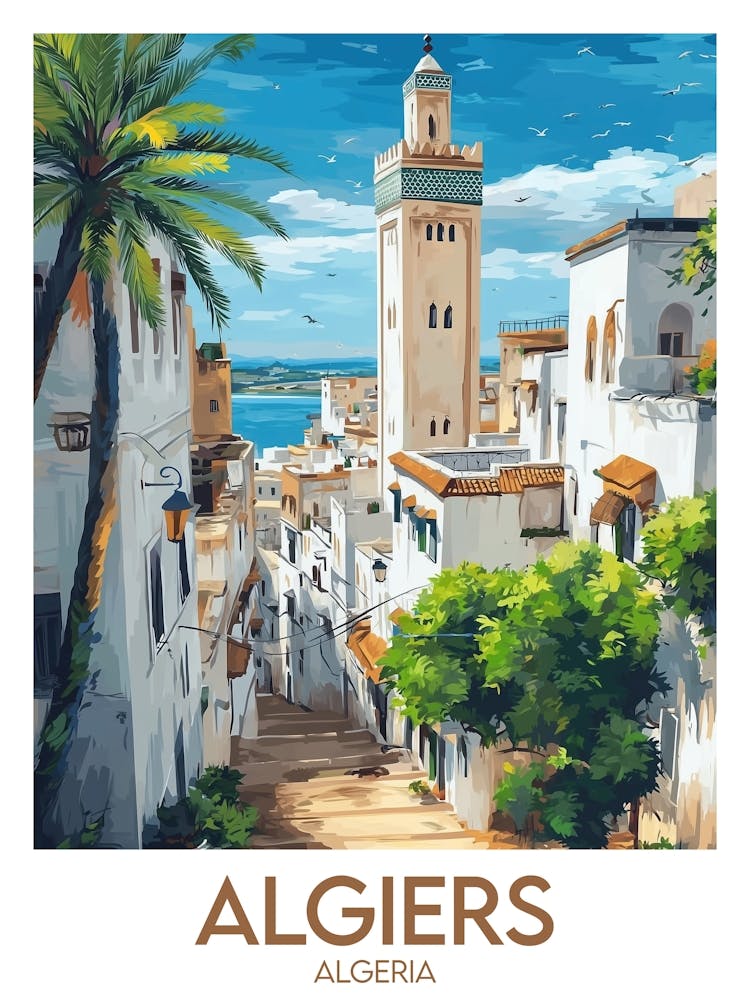 Affiche de voyage Algiers