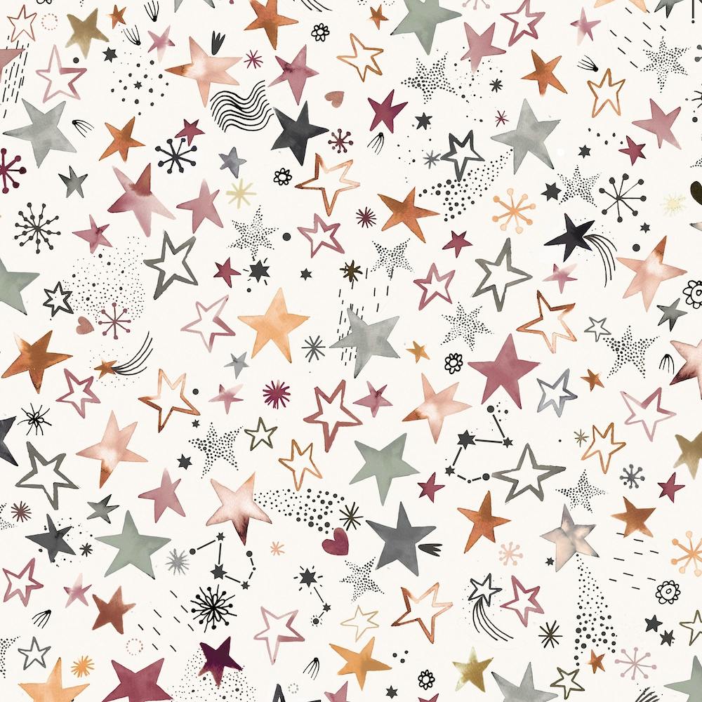 Winter Stars Copper Square