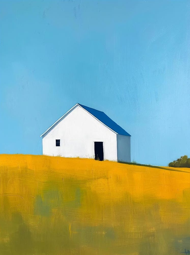 Abstract Landscape Painting, Colorful Modern Wall, Farmhouse Horizon Landscape Print, Minimal Printable Wall Art, Digital Download
