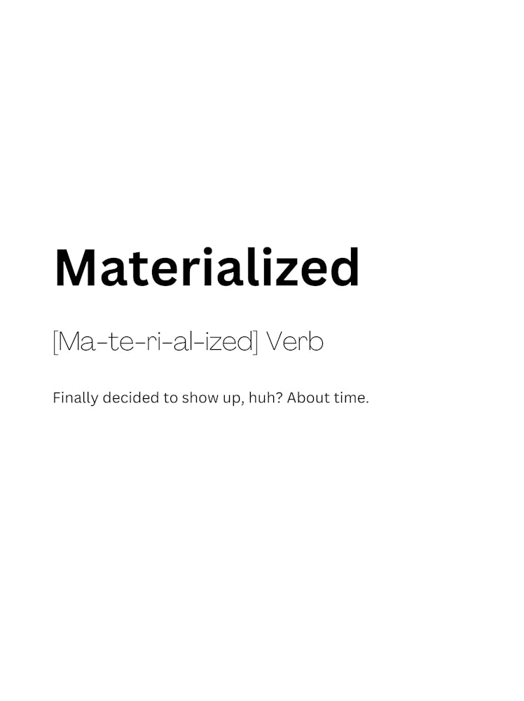 Materialized Definition Meaning 1