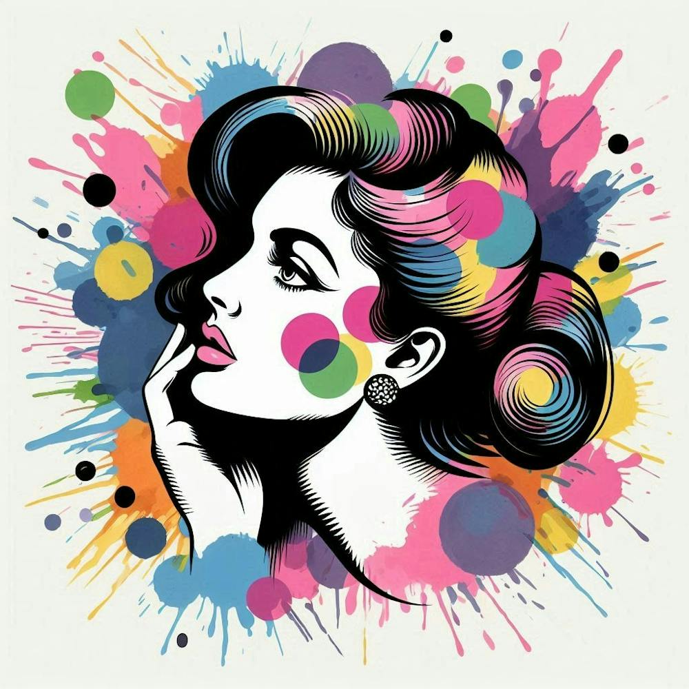 Woman portrait pop art 2