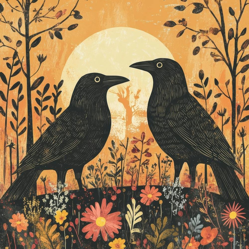 Crows In The Woods 1