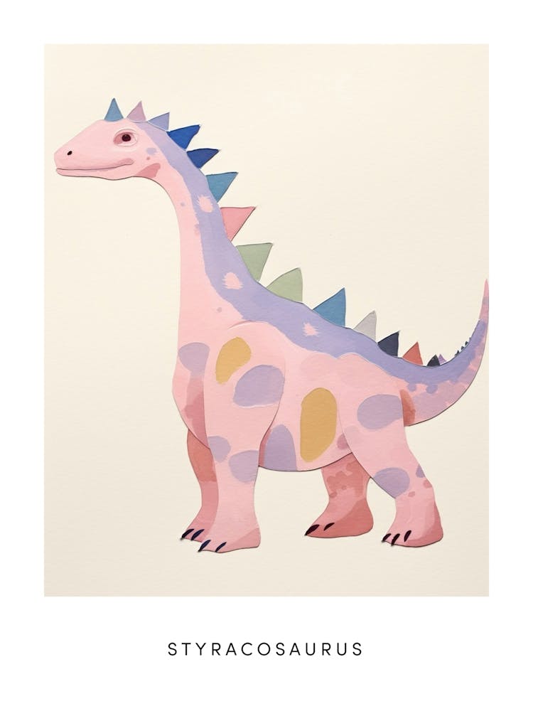 Nursery Dinosaur Art Styracosaurus 4 Poster