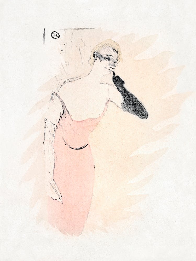 Yvette Guilbert In Columbine A Pierrot (1894), Henri de Toulouse-Lautrec