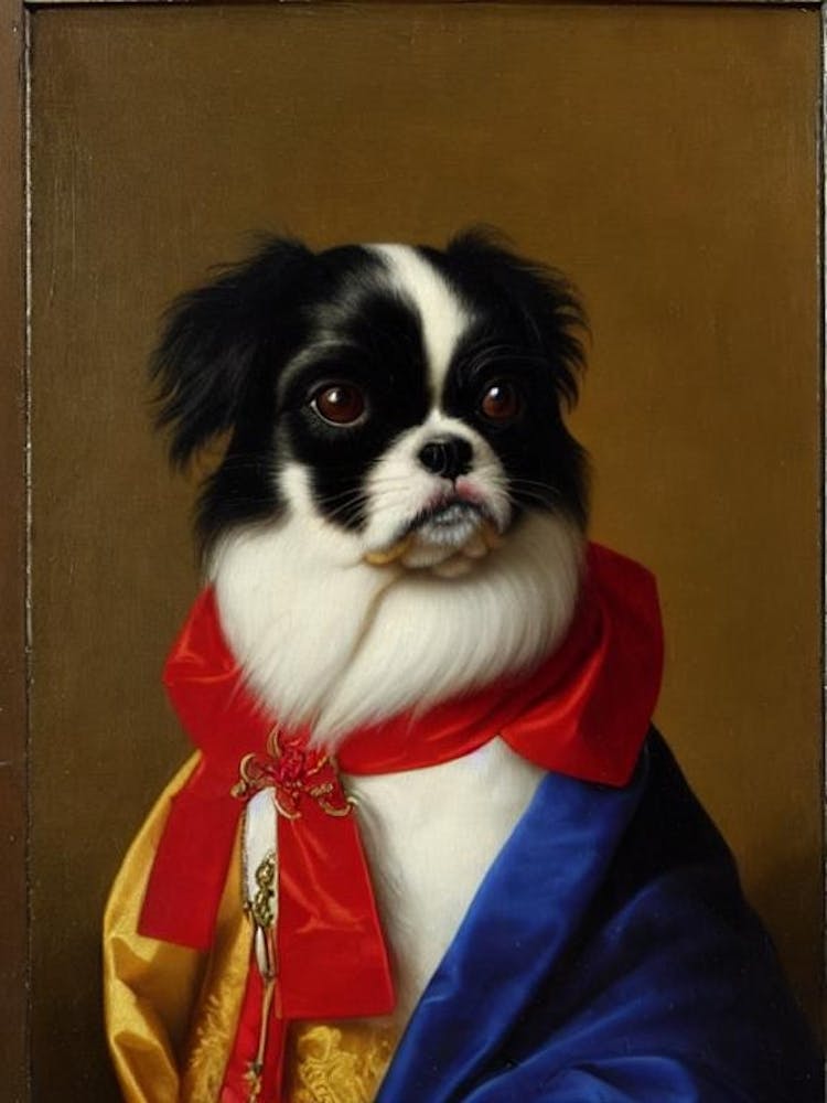 Japanese Chin Renaissance Portrait Oil Painting