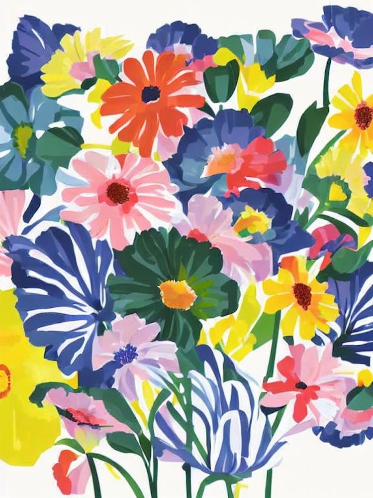 Gerberas 2 Modern Colourful Flower