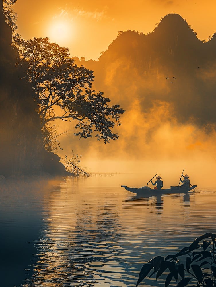 Sunrise In Laos