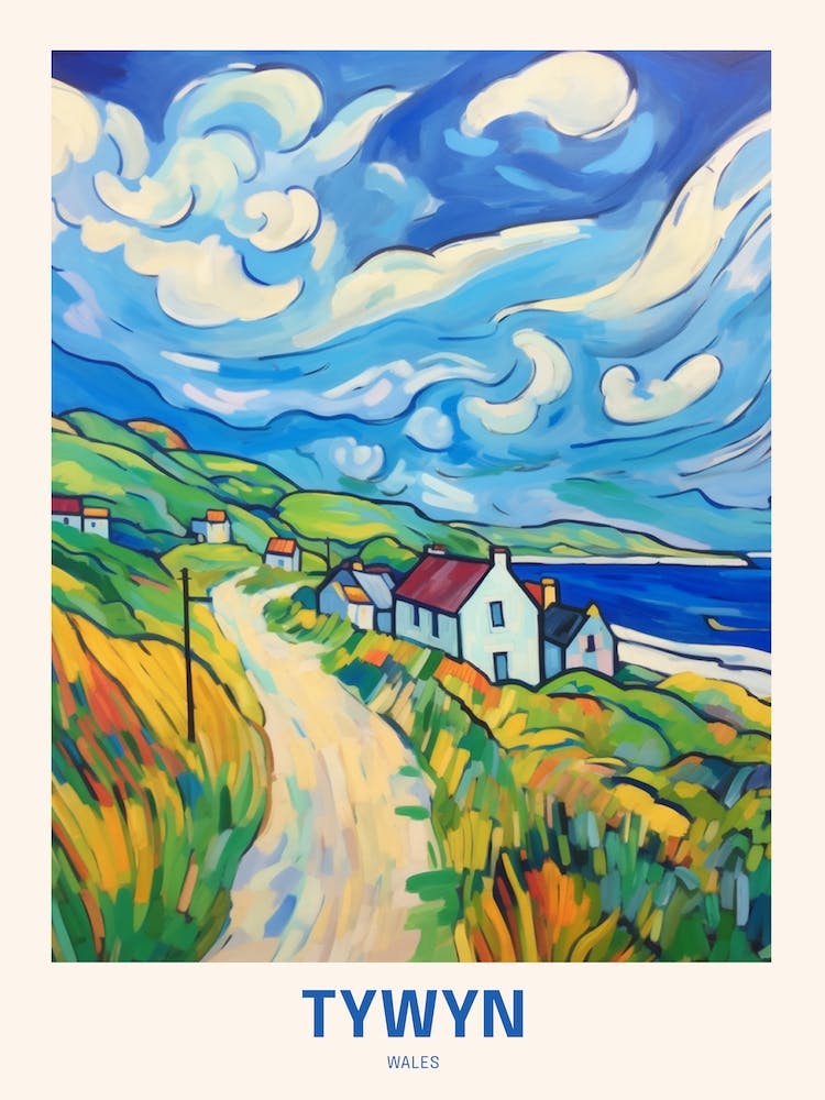 Tywyn Wales 6 Uk Travel Poster