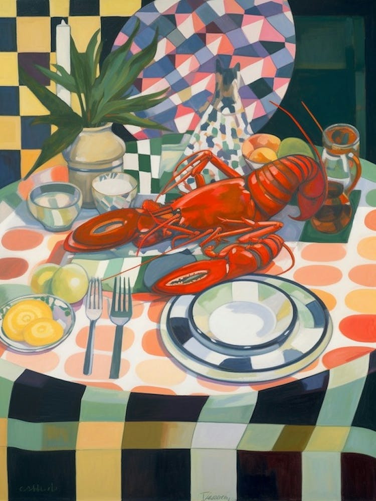 Homard - Peinture de Nature Morte
