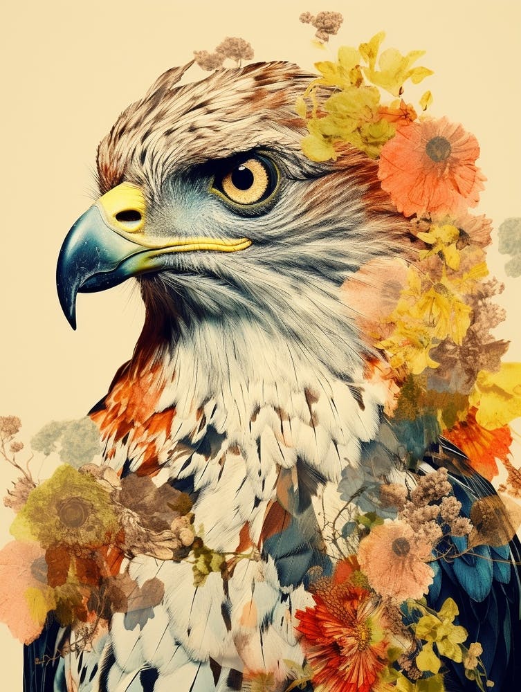 Bird With A Flower Crown Hawk 4