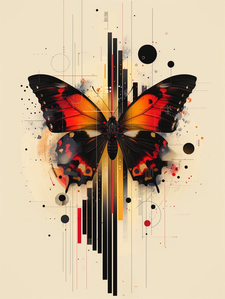 Abstract Butterfly Canvas Print