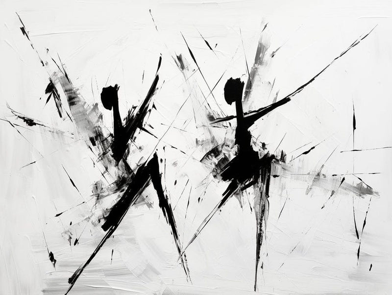 Dance Abstract Black And White 6