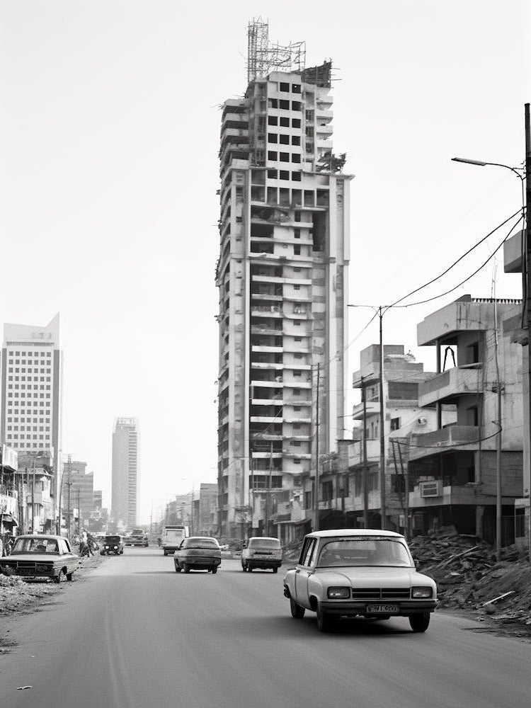 Colombo, Sri Lanka,, Black And White Old Photo 3