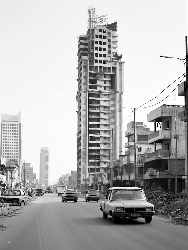 Colombo, Sri Lanka,, Black And White Old Photo 3