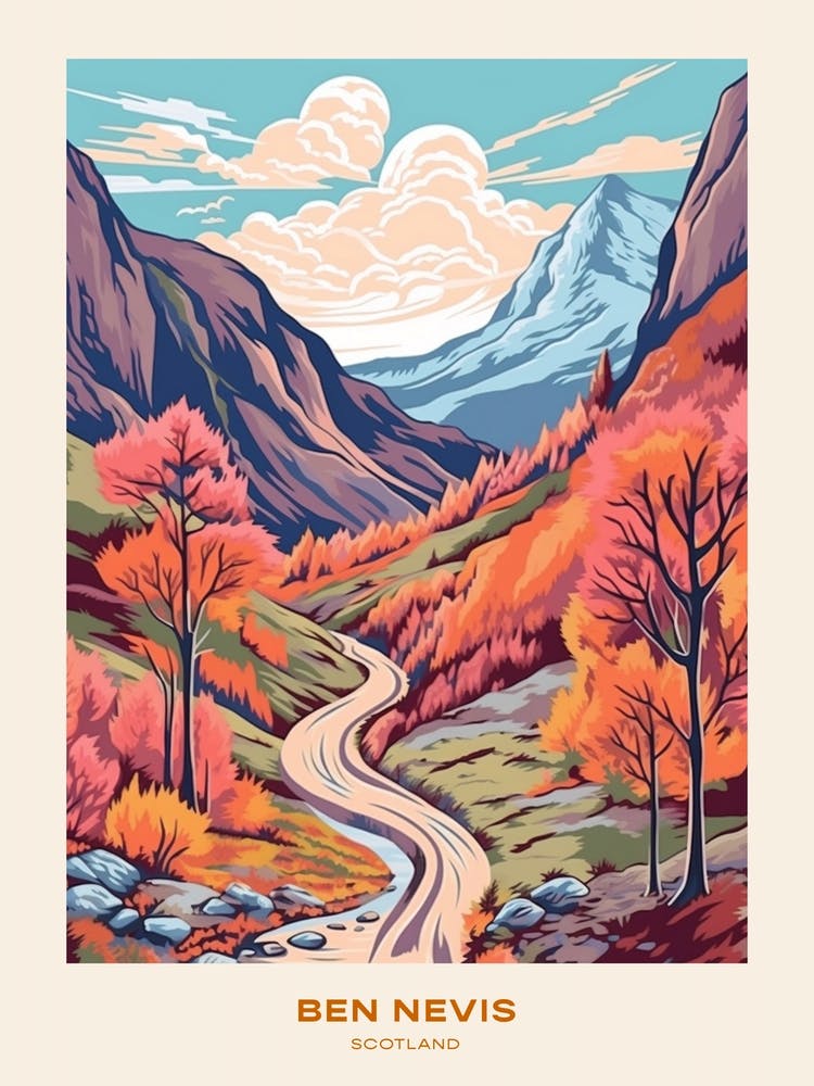 Ben Nevis Scotland 5 Hike Poster