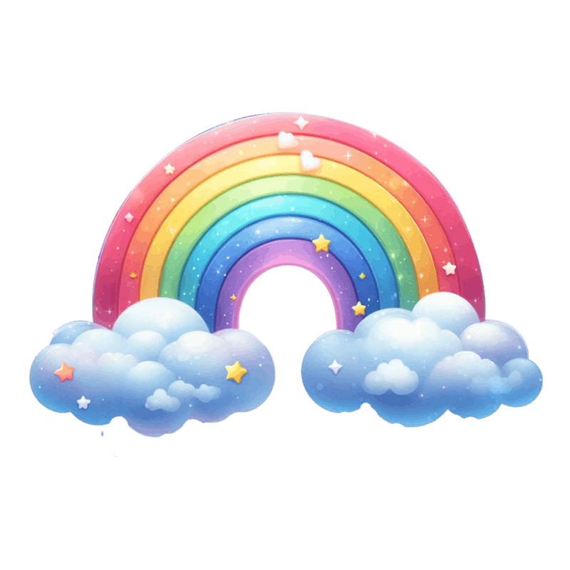 Rainbow And Clouds