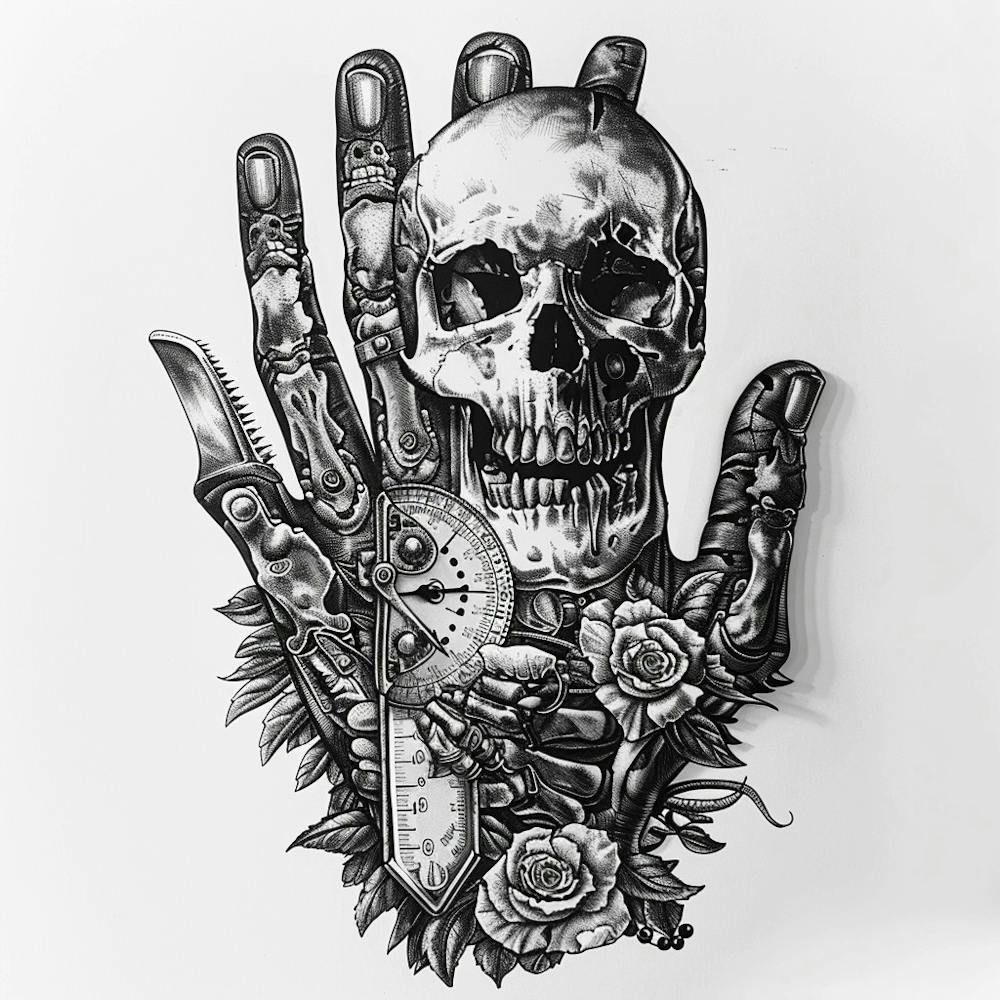 Skeleton Hand Tattoo