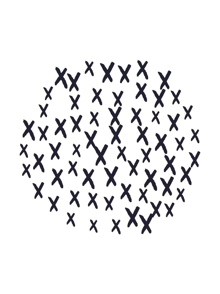 Abstract Black Crosses Circle