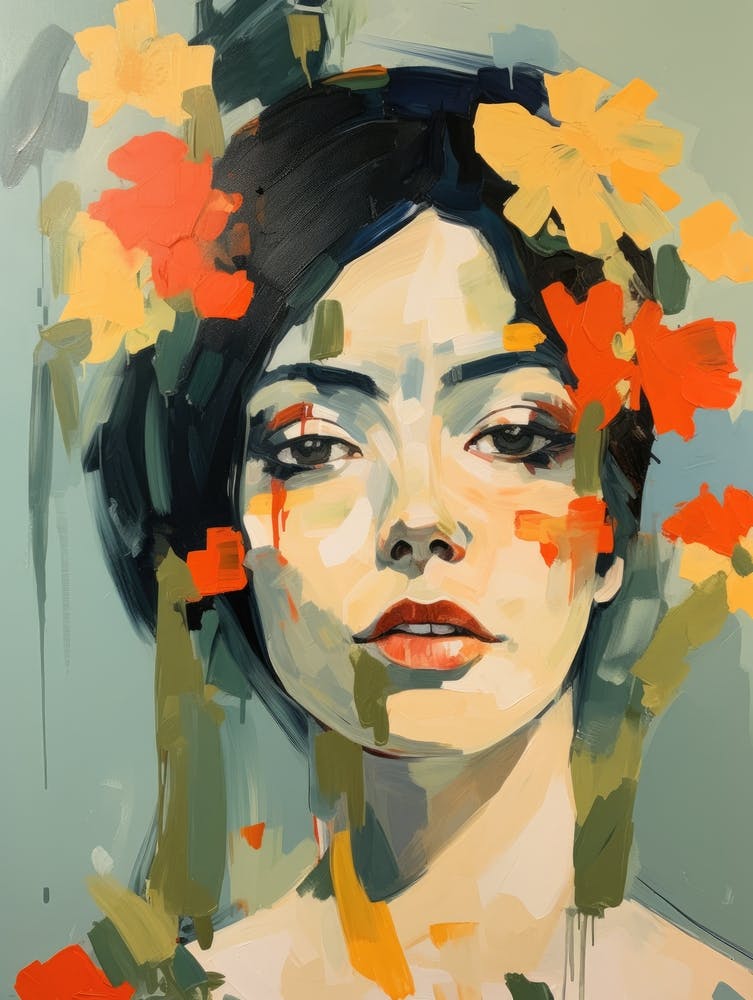 Woman With Flowers 8