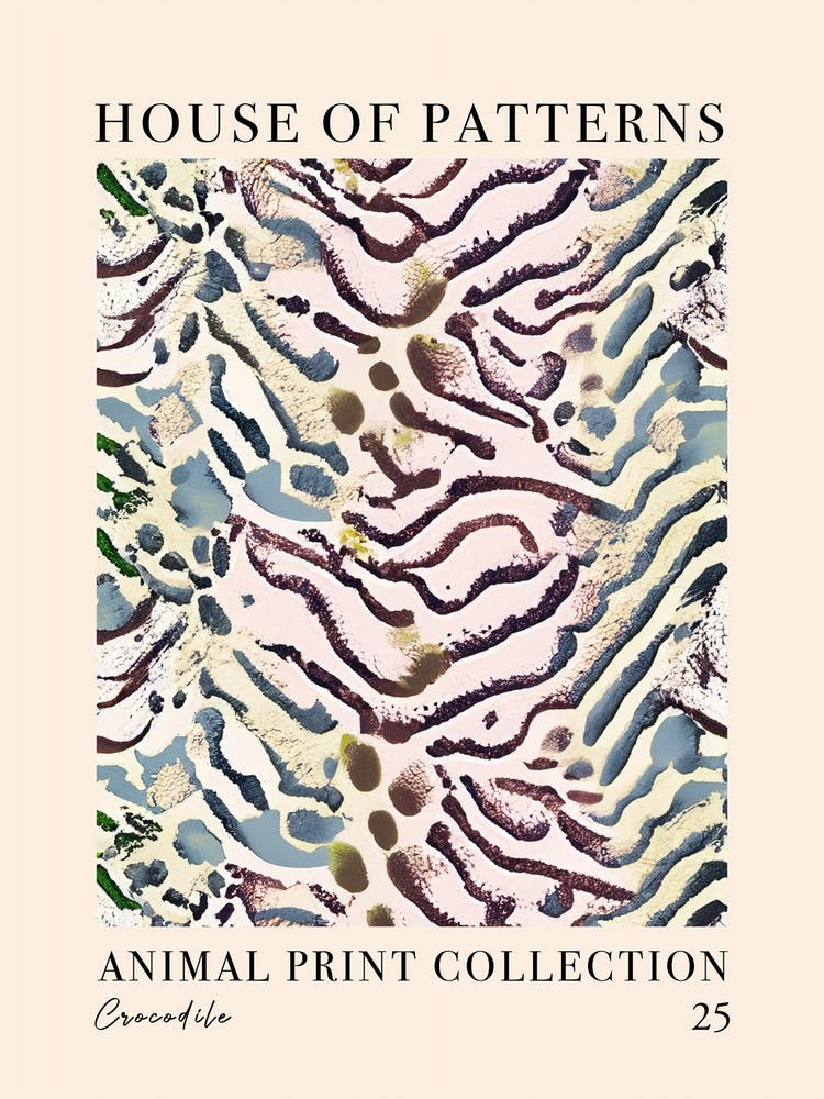 House Of Patterns Krokodil Tierdruckmuster 2