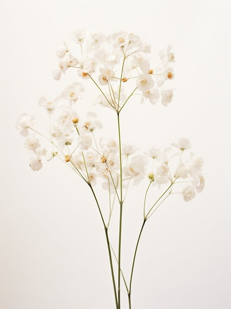 Pressed Flower Botanical Art Gypsophila Babys Breath