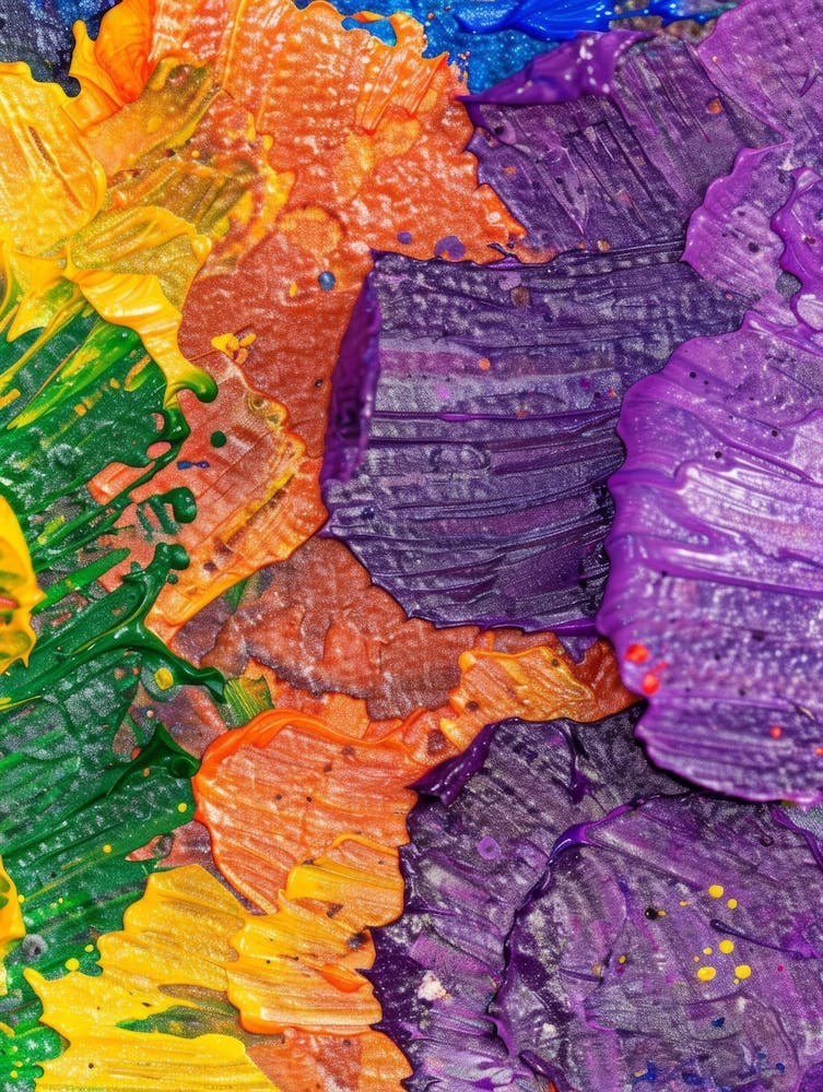 Close Up Of Colorful Paint