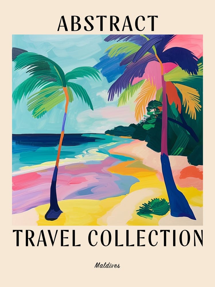 Abstract Travel Collection Poster Maldives 4