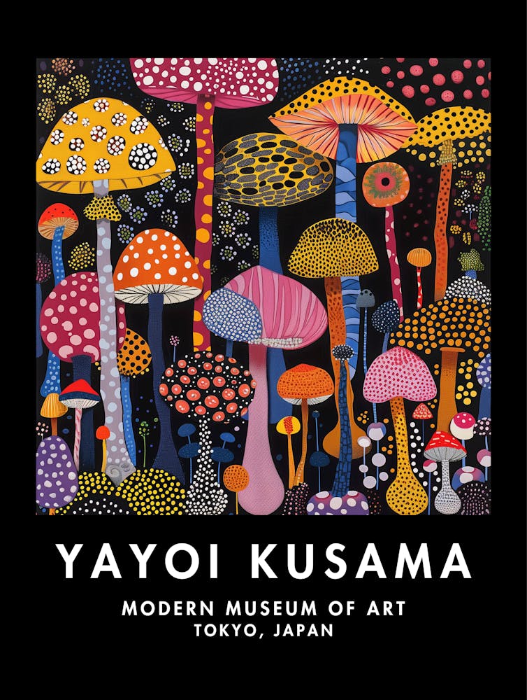 Yayoi Kusama Inspired Pop Art Mushrooms Collection